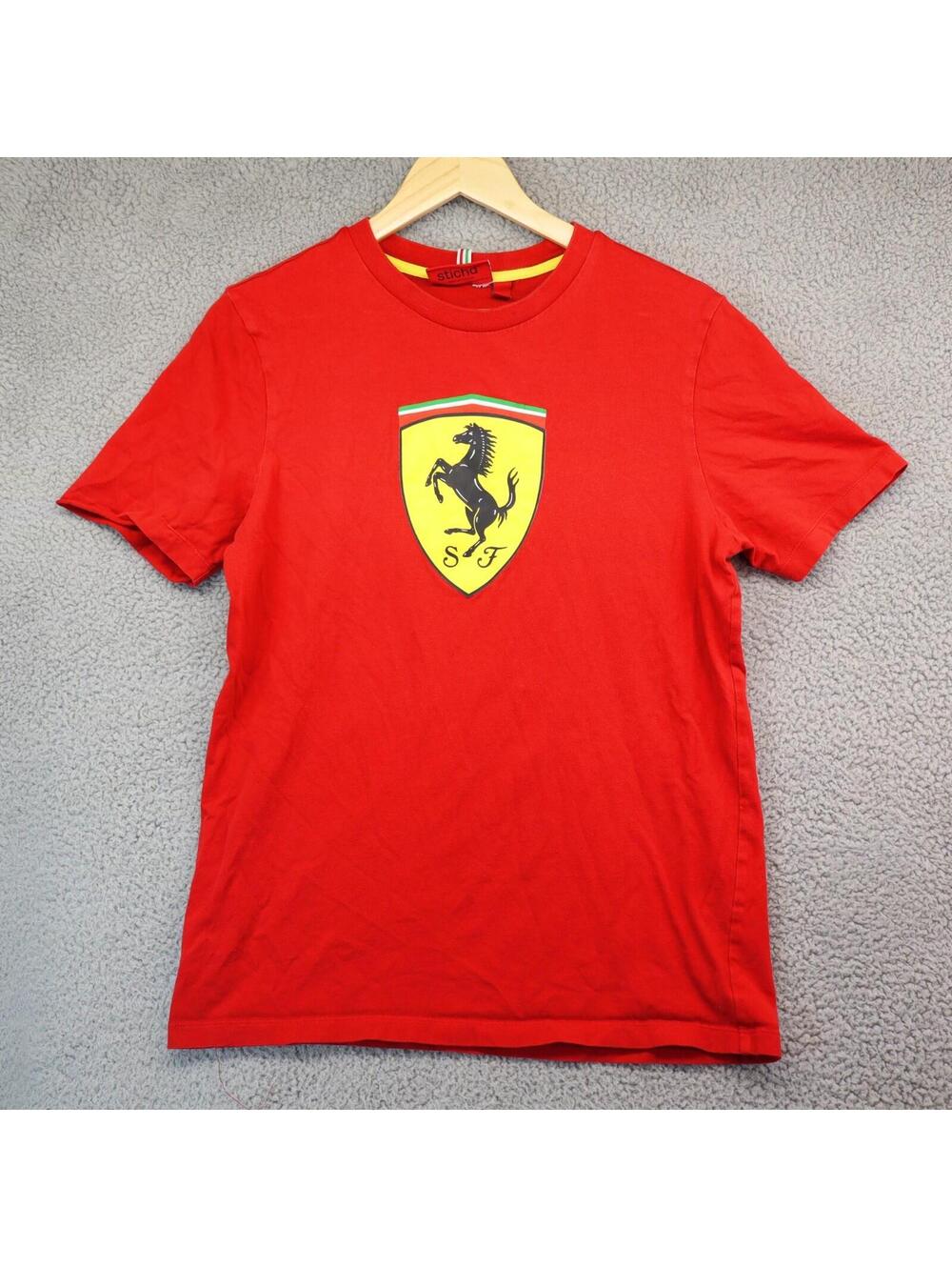 Ferrari Men Small Scuderia Red Big Logo Shirt
